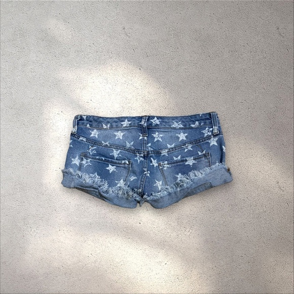 Mossimo Supply Co. High Rise American Flag Denim Shorts - Picture 2 of 6